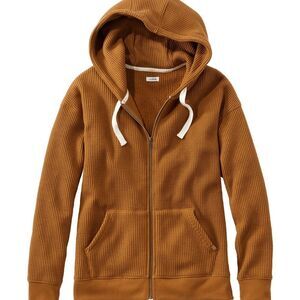L.L. Bean Women's Birchwood Brushed Waffle Full-Zip Hoodie medium
